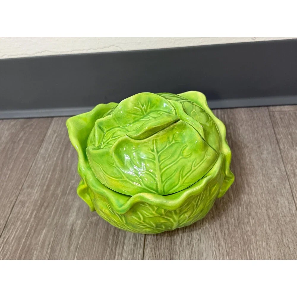 Vintage Holland Mold Bake & Serve Cabbage Tureen with Lid  (Chipped)